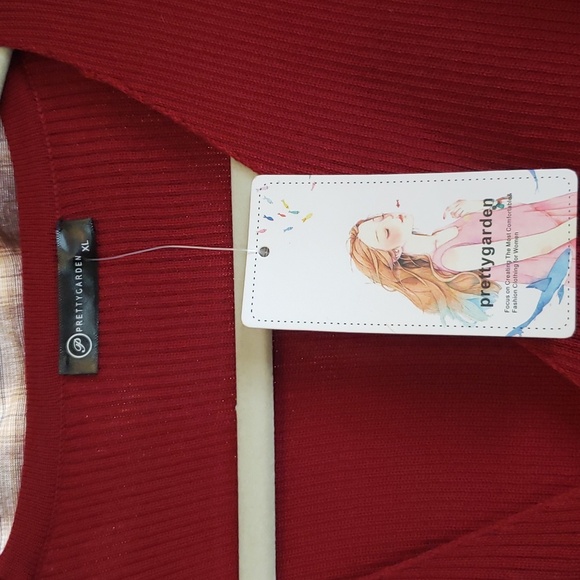 NWT Pretty garden sweater dress with side split - Picture 7 of 13